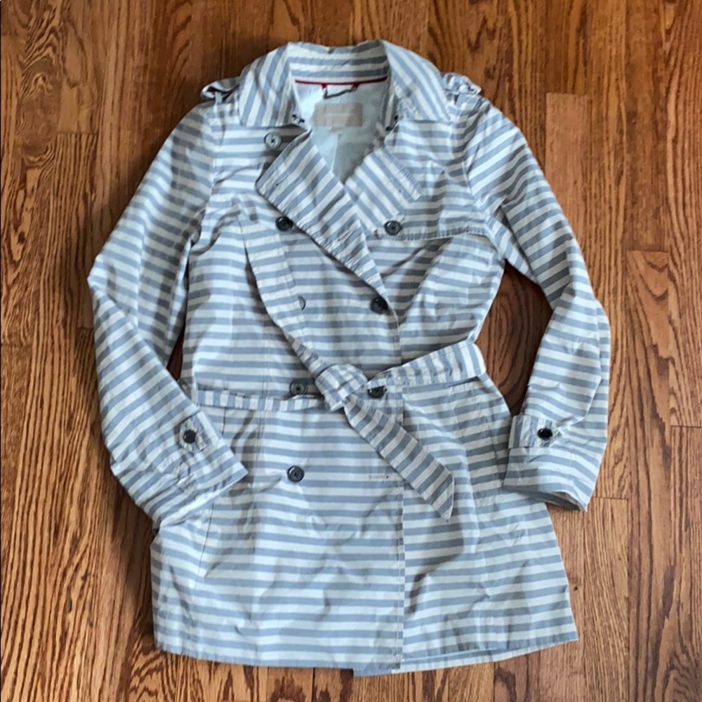 Banana Republic Striped Trench Jacket